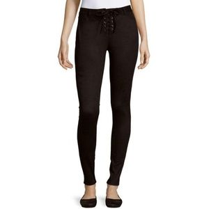 Suede Lace Up Leggings